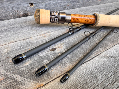 Tidewater Virtue 6wt 9ft - Flat Dark Earth/Black - Birdseye Burl