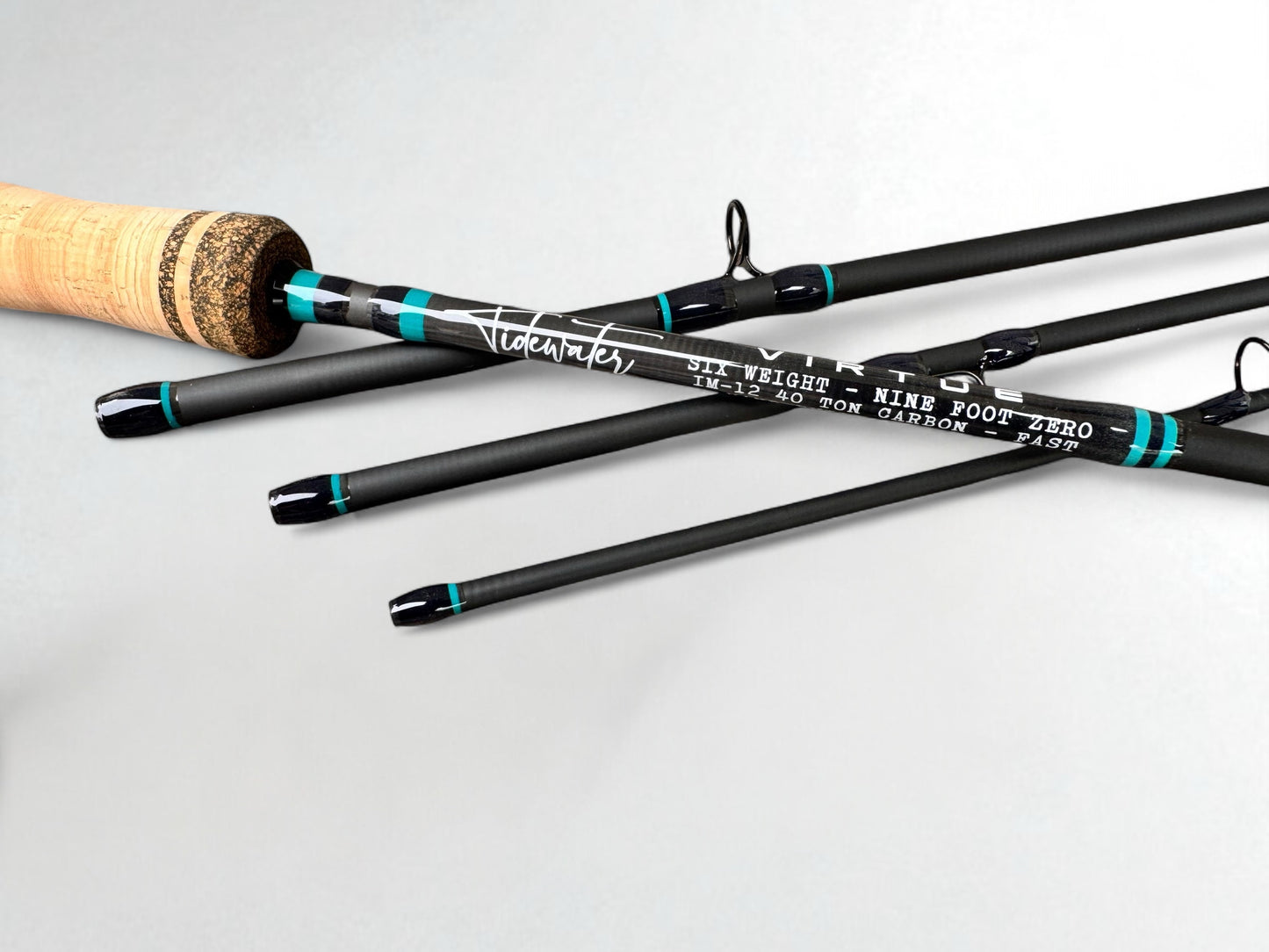 Tidewater Virtue 6wt 9ft - Aqua Blue/Black